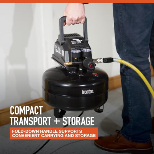 Ironton Air Compressor, 3-Gallon, 0.3 HP, 110 PSI, Oil-Free