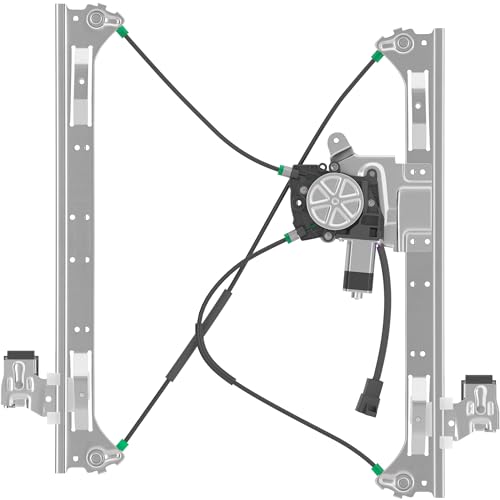 Front Driver Side Power Window Regulator with Motor (2 Pins) Fit for 2004-2007 Buick Rainier, 2002-2009 Chevrolet Trailblazer, GMC Envoy, Isuzu Saab Oldsmobile Bravada, 741-690 - size: Front Driver (LH)