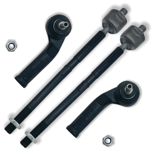 4PCS Front Inner & Outer Tie Rods Kit Fit for Ford 2013-2018 C-Max Escape, 2014-2018 Transit Connect, 2012-2018 Focus | Replaces ES800954 ES800955 EV800898 X2 - size: ES800954 ES800955 EV800898 X2
