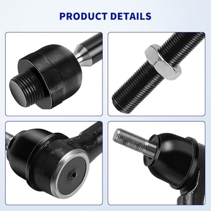 6pc Front Inner Outer Tie Rod Ends for 2007-2013 Chevy Silverado 1500