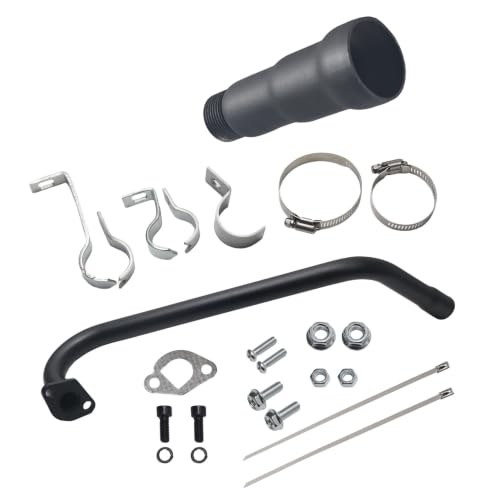 3 Stage Long Exhaust Pipe for Predator 212 for Coleman CT200U-EX - color: Black, size: 3 stage