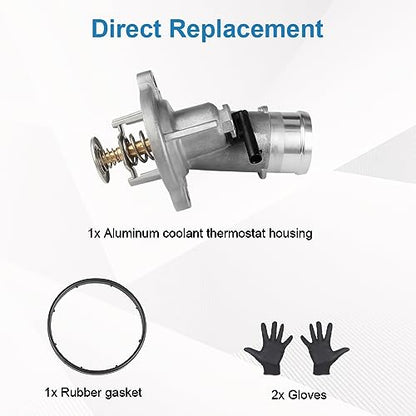 WMPHE Aluminium Thermostat Housing Assembly Compatible with Dodge Ram 2500/3500/4500/5500 2014-2020, Ram 4000 2019-2020 6.4L 392, Replacement for 902-3045 956-216 4893177AB 4893177AC 4893177AD - size: 902-3045