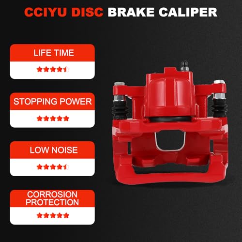 cciyu Rear Left/Right Disc Brake Caliper Assembly with Bracket 18B5047 - size: Rear Right[18B5047]
