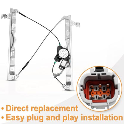 NPAUTO Front Left Driver Side Power Window Regulator with Motor Replacement for 04-15 Nissan Titan, Nissan Armada, Infiniti QX56, 2004 2005 2006 2007 2008 2009 2010 2011 2012 2013 2014 2015, 748-524 - style: Front Driver Side