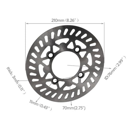 17/14 Dirt Bike Wheel Set, 70/100-17 Front 90/100-14 Rear Tire Rim Assembly with 0.59in 15mm Bearings and Brake Rotors for 110cc 125cc 140cc 150cc Pit Bike
