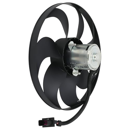 maXpeedingrods Electric Radiator Cooling Fan Driver Side Assembly for Audi TT 2000-2002 TT Quattro 2000-2006, for Volkswagen Golf 1999-2006 Jetta 1999-2005, 6QD959455A 6H0959455B 1J0959455F - size: 6QD959455A