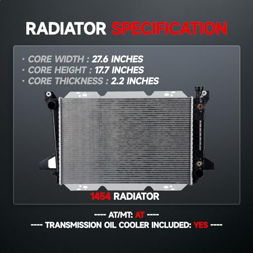VibeUp 1454 Radiator | With TOC | 27-3/5" - size: RAD:1454