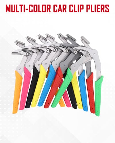 Car Clip Pliers, Panel Clip Removal Tool for Plastic Fasteners, Yellow - color: Yellow