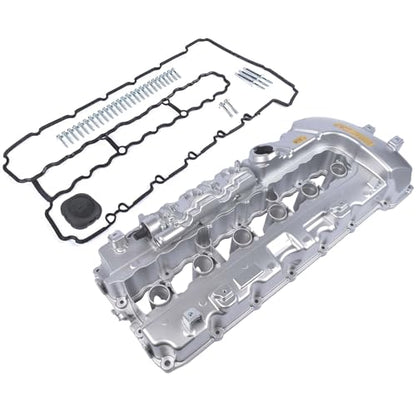 Upgraded Aluminum Engine Valve Cover With Oil Cap 264-936 Replacement for BMW N54 135i 335i 535i 740i 740Li M2 M235i M240i X6 Z4 L6 3.0L - 11127565284 11127565286 - size: 11127565284