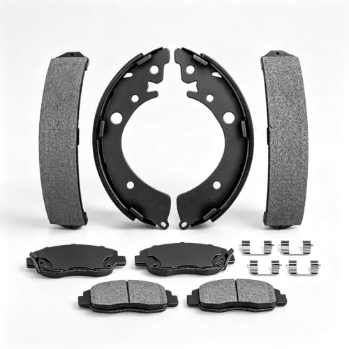 Front Ceramic Brake Pads + Rear Shoes for 1996 1997 1998-2004 2005 Honda Civic - style: D465+S576