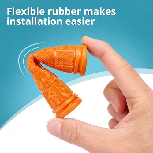 CHUNZEXI 4 PCS Rubber Bike Handlebar Grips - color: Orange