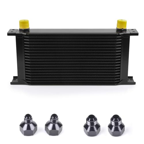 19 Row AN10-10AN Stacked Plate Oil Cooler Aluminium Alloy - color: Oil Cooler, size: 19 Row-BK