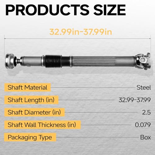 Front Drive Shaft Fit for Jeep Wrangler JK 3.8L 2007-2011 V6 3.8L # 52853321AC - size: 52853321AC; Front; 32.99in - 37.99"