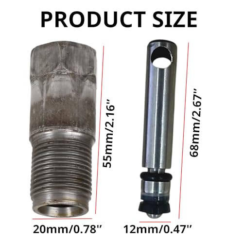 Hydraulic Vertical Jack Oil Pump – Easy Installation Black Metal Core Accessories Cylinder Piston Plunger Parts 55mm Length Sealing Set Auto Repair Tools Replacement Accessory, Easy to Install