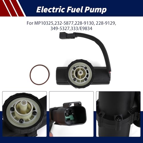Electric 12V Fuel Extraction Pump for Caterpillar Perkins MP10325 232-5877 228-9130 349-5327 228-9129 CAT Backhoe 414E 416D/E 420D/E 422E 424D 428D/E 430D/E 432D/E 434E 442D/E 444E - size: 228-9129