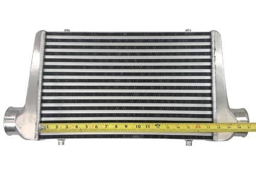 Universal 3" Inlet/Outlet Aluminum Intercooler 31x12x4Inch Large Front Mount 76mm Coresize 24"x11.5"x3.5"