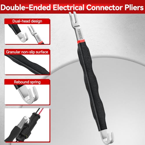 3PCS Automotive Wire Connector Removal Tool Kit - Electrical Disconnect Pliers Set Locking Tab Disconnect for Car Sensors, Wiring Harnesses, Ergonomic Non-Slip Handle - size: 3