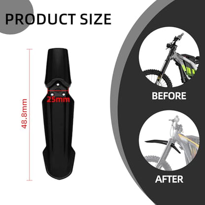 JFG RACING Electric Dirt Bike Front Fender for Surron Light Bee X/X160/X260 - color: black-2