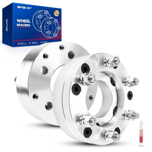 KAX 5x4.75 to 6x5.5 Lug-Centric Wheel Adapters 2 inch fit for Chevrolet S10 - color: Silver, size: 5x4.75" to 6x5.5"-74mm-M12x1.5-50.8mm-2pcs