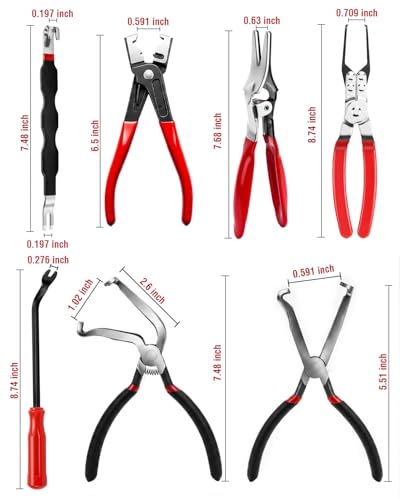 10-Piece Electrical Disconnect Pliers Kit for Cars - size: 10Pcs