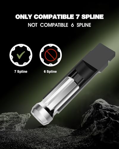 GAsupply 7 Spline Tuner Lug Nuts Key 13/16" (21mm) & 7/8" (22mm) Hex, 1 Pcs - size: 90mm Tall, style: 7 Spline