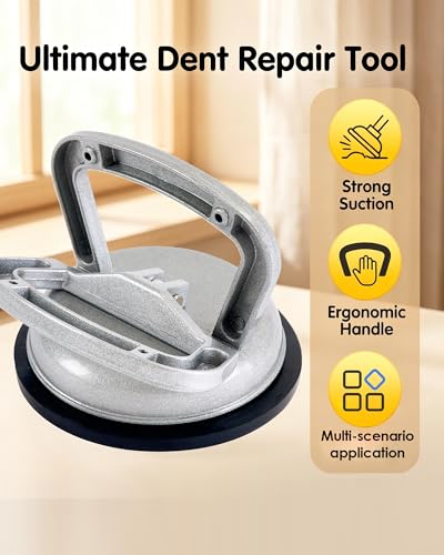 3 Pack Metal Dent Puller,Car Dent Puller , Aluminum Alloy Dent Puller,multifunctional car dent repair puller kit,Paintless Dent Repair Tools for Car Dent ,Glass, Tiles Lifting and Objects Moving - size: 2PCS Metal Suction Cup