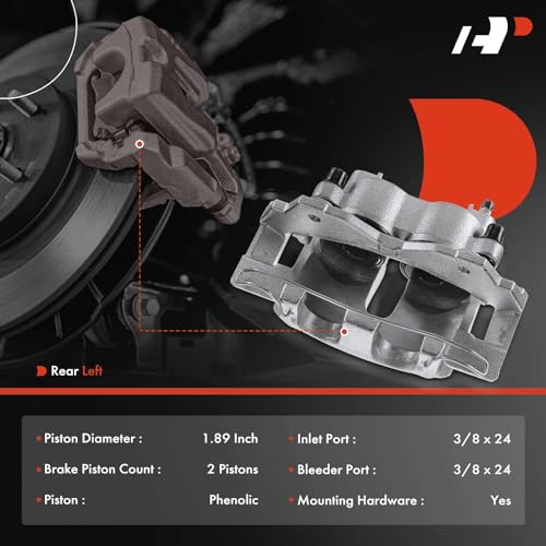 A-Premium Front Left Driver Disc Brake Caliper with Bracket - style: ATE Brake System Front Driver