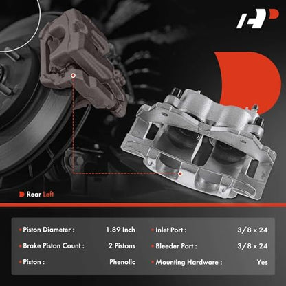 A-Premium Front Left Driver Disc Brake Caliper with Bracket - style: ATE Brake System Front Driver