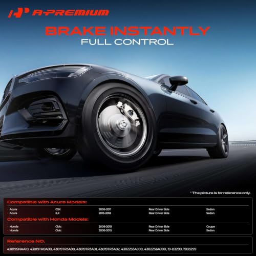 A-Premium Rear Left Driver Disc Brake Caliper with Bracket - style: Rear Driver Side