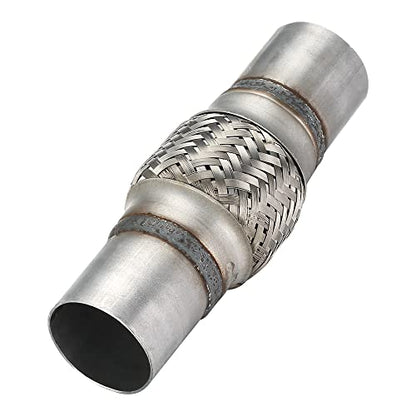 Exhaust Flex Pipe, 2''x 4''Stainless Steel Heavy Duty Exhaust Flex Pipe, Double Braid Exhaust Flex Tube, Overall Length 8'' - size: 2''x4''x8'', style: 1 PC