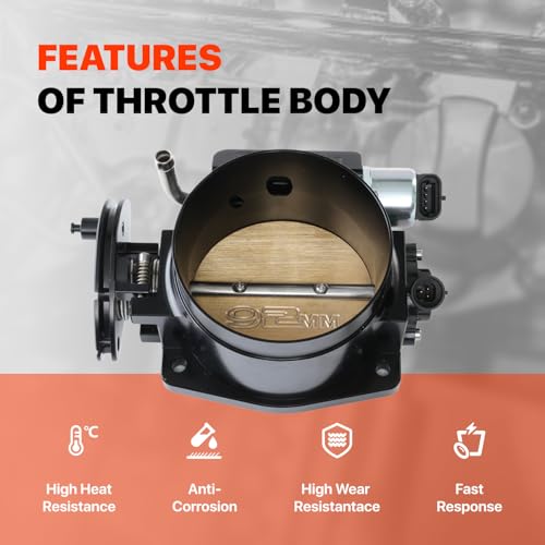 92mm Throttle Body Assembly with TPS IAC - color: black, size: 92mm with TPS IAC