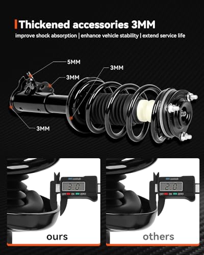 PROEZE Front and Rear Strut Shock Assembly for 2006-2011 Civic - size: 2006-2011 Honda Civic-Front&Rear