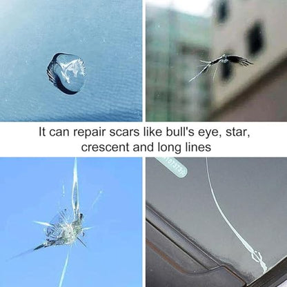 Windshield Crack Repair Fluid Car Glass Windshield Crack Chip Nano Repair - color: White