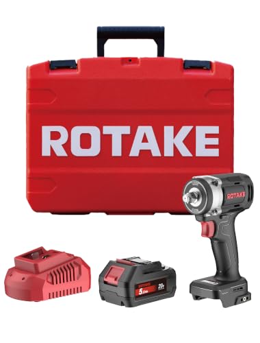 ROTAKE 20V Compact 1/2" Cordless Impact Wrench Kit, 580 FT-LBS, TB1 - size: 1/2" (580 ft-lbs) TB1