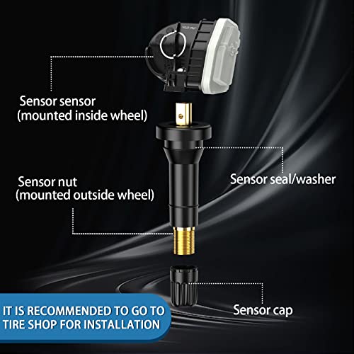 TPMS Sensor, 315MHz Tire Pressure Monitor Sensors F2GT1A180AB 4PCS - color: F2GT1A180AB(4PCS)
