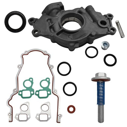 High Volume Oil Pump Kit with Timing Cover Gasket Fit for Chevrolet GM 4.8 5.7 6.0L LS1 LS2 LS3