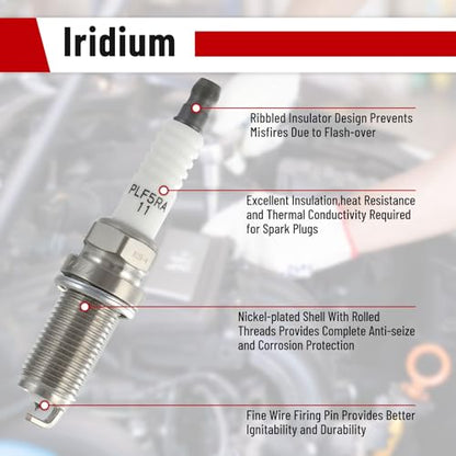Pindex 8 Pack Ignition Coils and Iridium Spark Plugs,UF510 5018 Coil Pack Kits Compatible with Nissan Infiniti Armada Titan Pathfinder QX56 NV2500 NV3500 5.6L