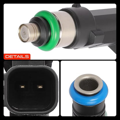 A-Premium 4 Holes Set of 6 Fuel Injectors Compatible with Ford, Mercury