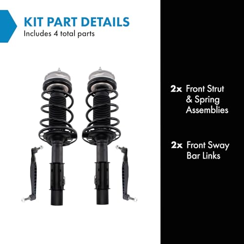 TRQ Front Suspension Kit Complete Strut & Coil Spring Assembly Sway Bar - style: PSA27851