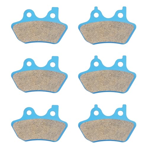 Ceramic Brake Pads Front and Rear for Harley Davidson FLHTCU-I Electra Glide Ultra Classic 2000-2007 and more, Replacement Disc Brake Pad Kit - color: blue
