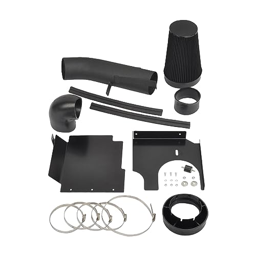 4" Cold Air Intake System + Heat Shield Compatible with GMC/Chevy - color: Black & Black