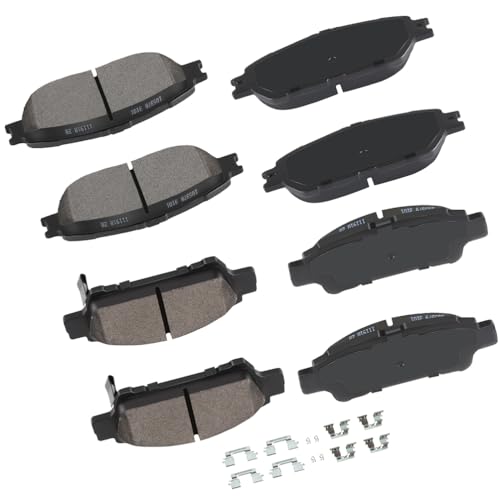 cciyu D906 D995 Front Rear Ceramic Brake Pads Kits 8pcs - size: Front[D906] + Rear[D995]