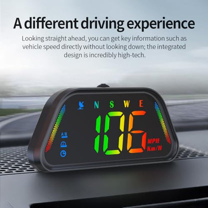 Digital GPS Speedometer HUD for Cars, Overspeed & Fatigue Alert,Plug & Play
