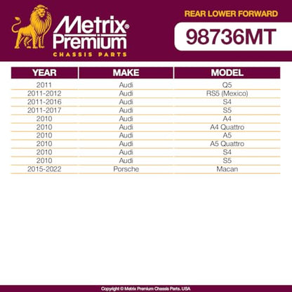 Metrix Premium Chassis Parts Control Arm Kit Fits Audi A6 17-18, A7 Quattro - size: CMS70192_CMS70192