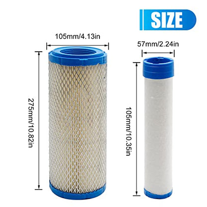 laffoonparts 11013-7044 Air Filter Replacement for Kawasaki FX651V FX691V FX730V FX751V FX801V FX850V FX1000V 4 Cycle Engine Replace#11013-7045 with 49065-7007 Oil Filter