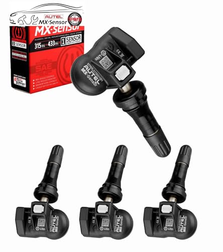 Autel TPMS MX Sensor Dual Frequency (315MHz + 433MHz) Tire Pressure Universal Programmable Rubber Valve (Autel MX Sensor Rubber 4pcs) - size: Autel MX Sensor Rubber 4pcs