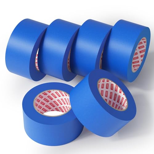 SWRT Blue Painters Tape 2 Inch Wide, 6 Rolls x 55 Yards, Washi Masking Tape