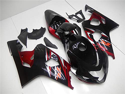 YTL Red Black Full Fairing Fit for Suzuki 2004-2005 GSXR 600/750 - color: 014 Red Black