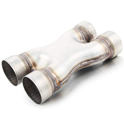 Exhaust X Pipe 3" Inlet, A-KARCK 3" Outlet 12" Long Stainless Steel X Pipe for Smoother Exhaust - color: X Pipe, size: 3.0inch 12"Long