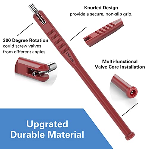 CKAuto Tire Valve Stem Puller/Installer with Tire Valve Core Tool - size: 2 in 1